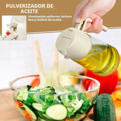 Dispensador Aceite 2 en 1 Vidrio Pack x2 - Imagen 3