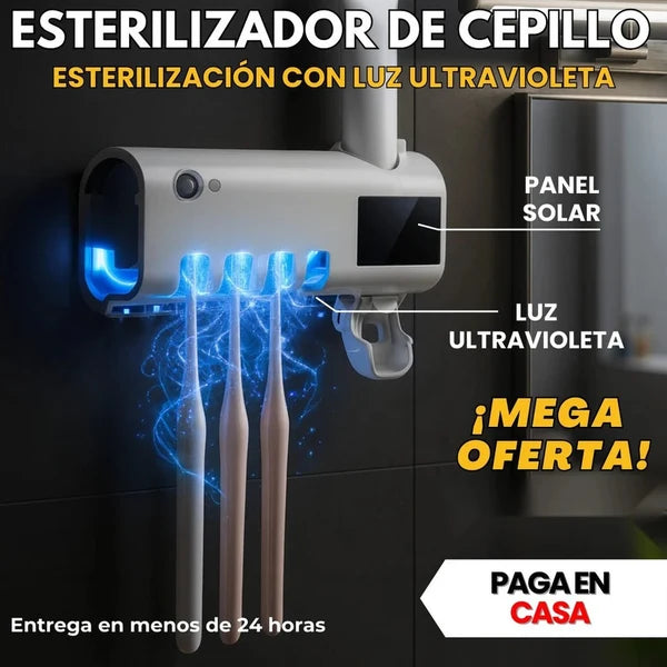 Porta cepillo solar esterilizador